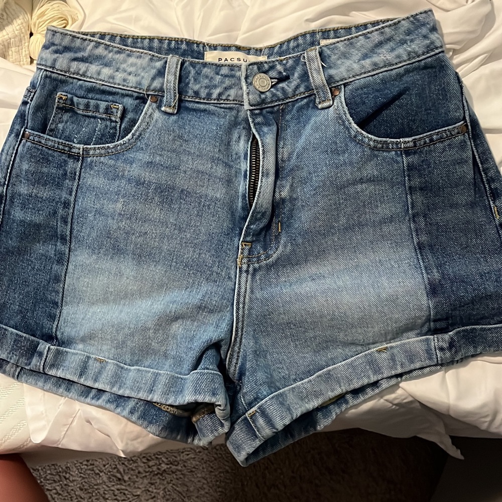 color block pacsun short! slightly worn!